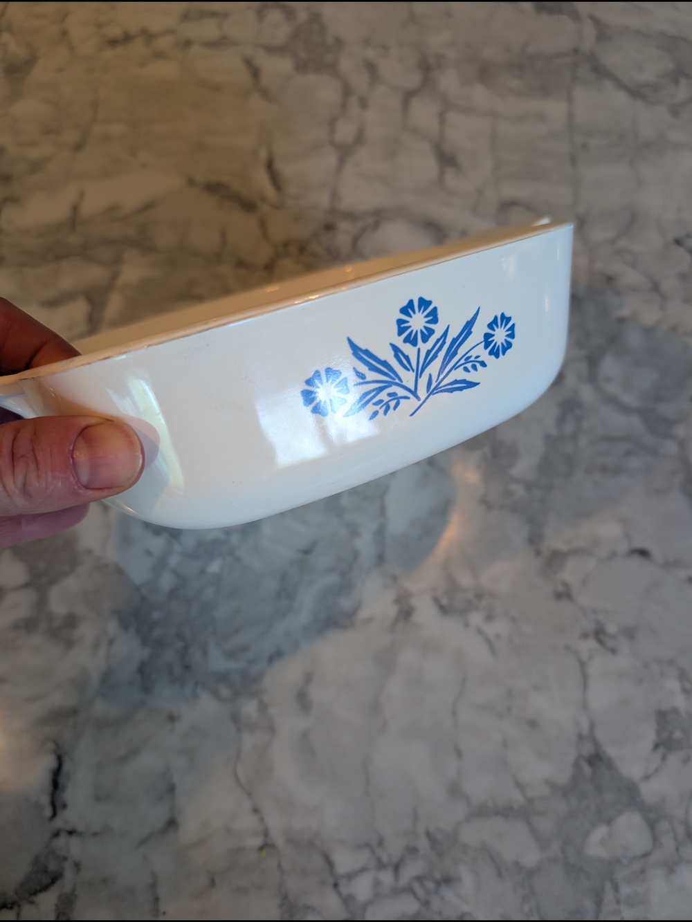Vintage 1960s Corningware Cornflower Blue Original First Blue Stamp, 1qt
